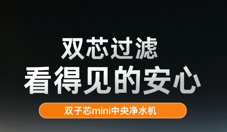 新品上市 | 双子芯mini中央净水机：双芯过滤，看得见的安心！